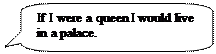 ����������� ������������� �������: If I were a queen I would live in a palace.