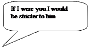 ����������� ������������� �������: If I were you I would    be stricter to him