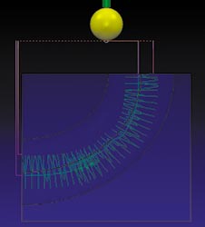 ���. 13. CAM-������� PowerMILL ��������� ������������ ���� ������